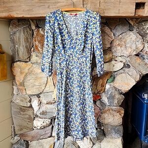 Boden Geometric Print Midi Dress Women's Size 4R